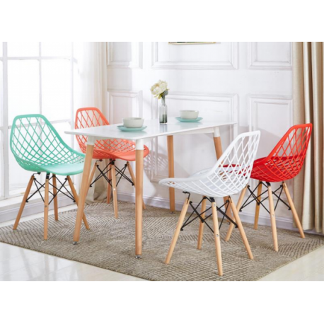 ENSEMBLE TABLE+ 4 CHAISES SCANDINAVE