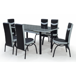 ENSEMBLE TABLE + 6 CHAISES 3093