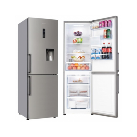 REFRIGERATEUR COMBINE HISENSE 322L AVEC DISTRIBUTEUR D'EAU A+ INOX